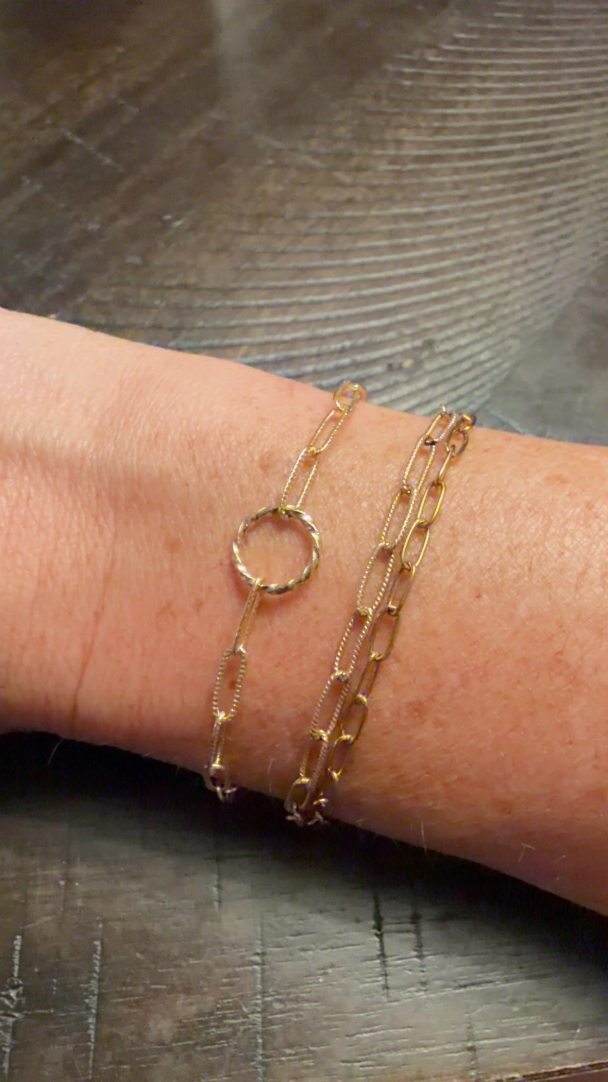 Layered pearl necklaces